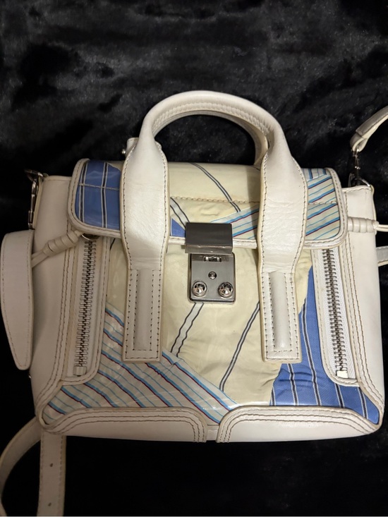 3.1 Phillip Lim Handbags - Phillip Lim  Striped Shirting Cotton, PVC & Leather Pashli Mini Satchel Bag